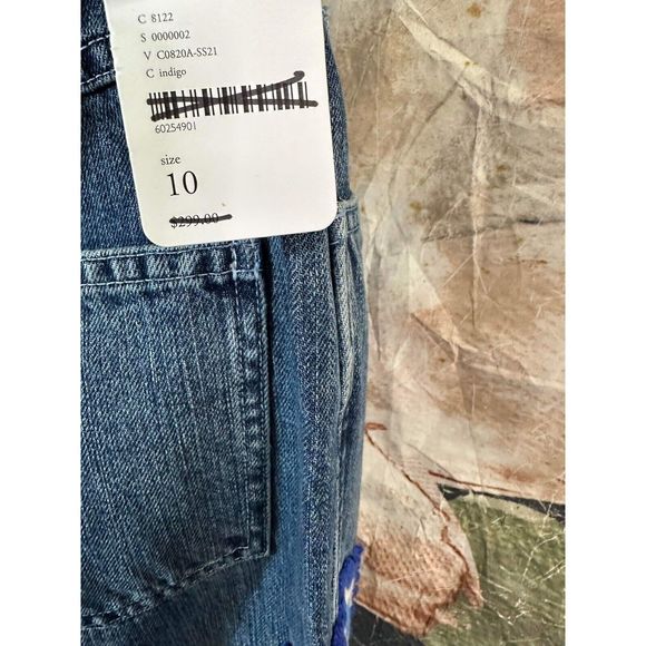 New Free People x Carleen High-Rise Crochet Wide-Leg Jeans Size 10 - Picture 4 of 6